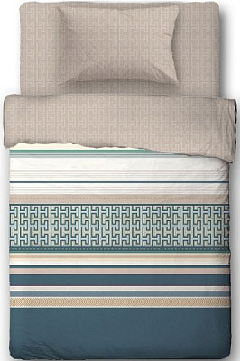 Комплект постільної білизни Smart Line 1,5 бежевий із зеленим Ibodo