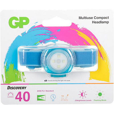 Фонарик на голову GP CH31BLE-2FB1 голубой 