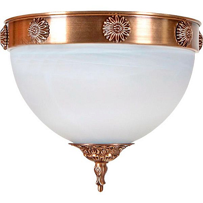 Люстра потолочная Фабрика Світла Помпез 2x60 Вт E27 латунь НПБ 012-2х60-425 