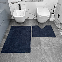 Набор ковриков Dariana Махрамат Стандарт 60x50+60x90 см синий