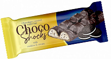 Батончик вафельний Choco-shocks Choco-shocks з крихтою печива 45 г 