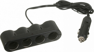 Разветвитель от гнезда прикуривателя CarCommerce 4 гнезда 42947