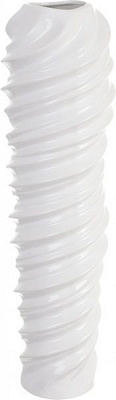Ваза керамическая белая Wave 16.5х58 см