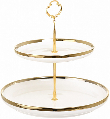 Фруктовниця двоярусна Fiora Noble 18х1/25,5х2 см порцеляна