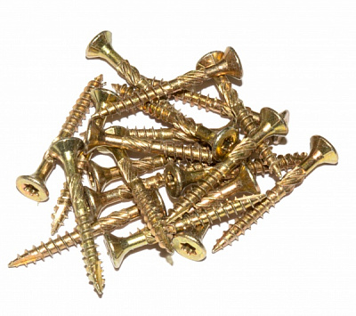 Шуруп конструкционный 4x35 мм желтый цинк