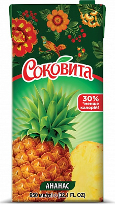 Напиток соковый Ананасовый 0,95 л 