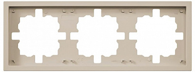 Рамка трехместная HausMark Juna горизонтальная песочный/бежевый 7041-1800U2-148