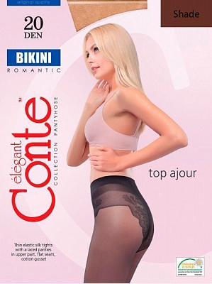 Колготки Conte BIKINI 20 den shade р. 2 коричневий