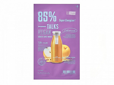 Маска тканевая для лица MISSHA Talk Vegan Energizer 27 г 1 шт.