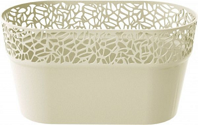 Горшок пластиковый Prosperplast Naturo овальный 6л кремовый (78988-728) 