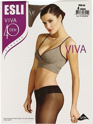 Колготки женские ESLI ESLI VIVA 40 visone р. 4 темно-бежевый 