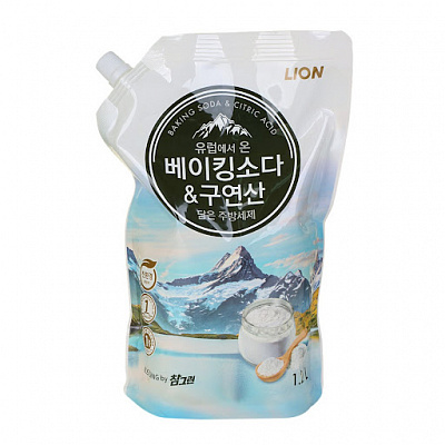 Засіб для миття посуду для ручного миття посуду Lion Chamgreen Baking Soda Citric Acid 1,25л