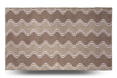 Коврик для ванной Dariana Волна 70х120 см бежевый