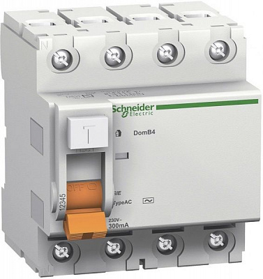 Диференційне реле  Schneider Electric ВД63 25 A 30 мА 4P 11460
