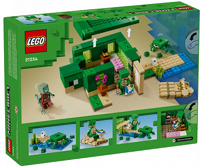 Конструктор LEGO Minecraft Пляжний будинок у формі черепахи 21254