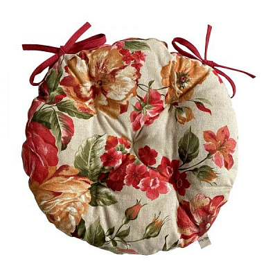 Подушка на стул РОУЗ Цветы большие d40 La Nuit