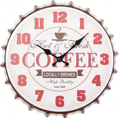 Часы настенные крышка Coffee 30х30х4,5 см