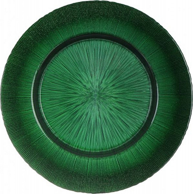 Блюдо Crystal 33 см зеленое Dekor Cam 