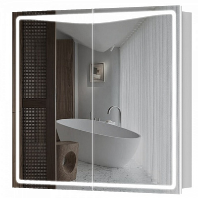 Зеркальный шкаф Aquarius Савойя с LED-подсветкой 80 белый 