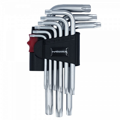 Набір ключів Haisser TORX з отвором 9 шт S2 T10-50 102896