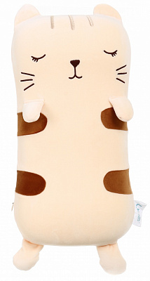 Подушка дорожня Bewalker Котик сонько 43x22 см білий із коричневим BMPMIX0633