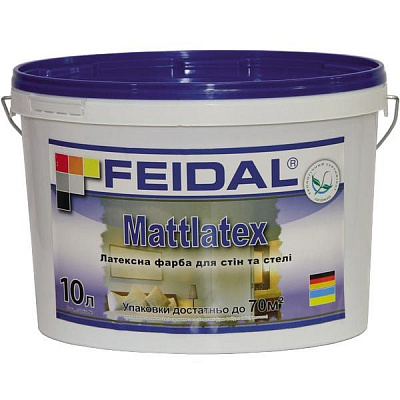 Фарба латексна Feidal Mattlatex мат білий 10л