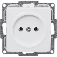 Розетка без заземлення Gunsan Visage без шторок білий