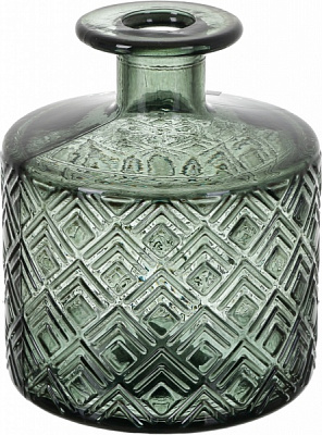 Ваза стеклянная San Miguel CUAD 5952DB751 12 см зеленый мирт 