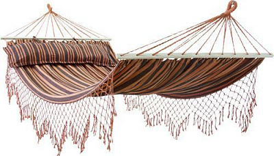 Гамак UP! (Underprice) с бахромой и подушкой 160x220 см оранжевый 