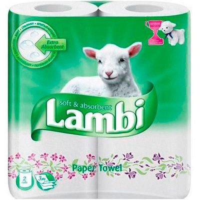 Рушники паперові Metsa Tissue Lambi 2 шт