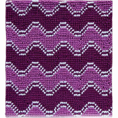 Килимок для ванної кімнати Dariana Хвиля, 50х55 см, фіолетовий