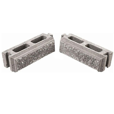 Элемент подмурка Кая 80x240x75 мм черно-белый Моноліт-Брук 