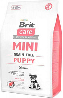 Корм Brit Care Mini Grain Free Puppy для щенков лактирующих собак с ягнятиной, 2кг, 170773