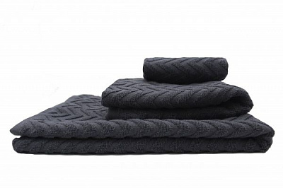 Полотенце Зигзаги Ring 70x140 см графитовый Simi 