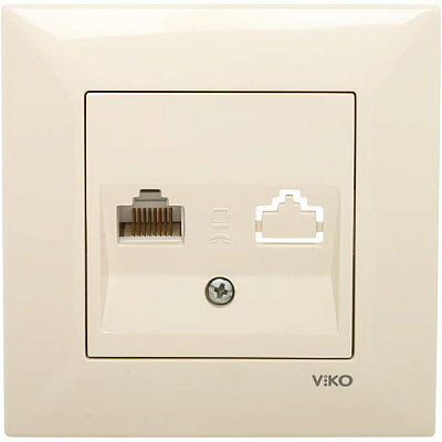 Розетка Viko Meridian RJ45 крем