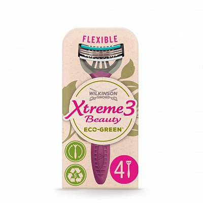 Станки одноразові WILKINSON SWORD Xtreme3 Beauty Eco Green 4 шт. 4 шт.
