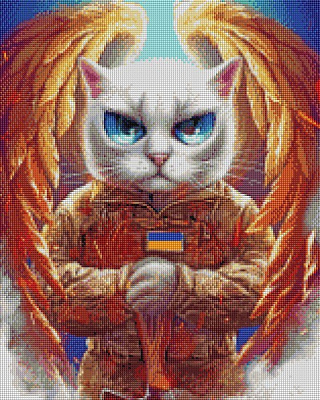 Алмазная мозаика Котик Защитник ©Марианна Пащук 40х50 см DBS1121 Brushme 