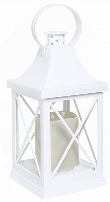 Свеча -фонарь LED белый 21х10х10 см пластиковый Pako-If