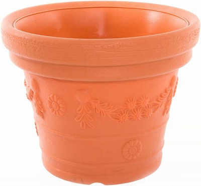 Вазон пластиковий Prosperplast Dekora 57 см 10244 круглий теракот (10244)