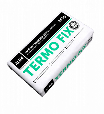 Клей для камінів ALBA печей, та теплої підлоги (до 180°C) «TERMO FIX» C1T 25кг