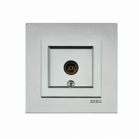 Механизм розетки TV проходная без заземления EXEN Karell IP20 серебро 290-001003-257