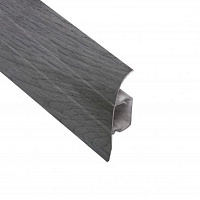 Плінтус ПВХ TIS з коекструзією матовий дуб сірий 18х56х2500 мм 