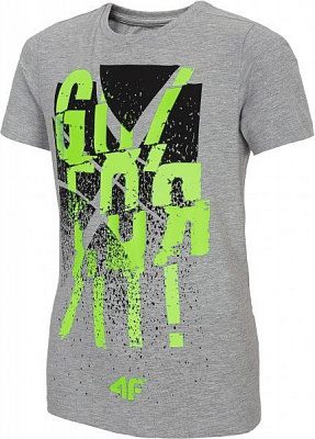 Футболка 4F HJL21-JTSM004B-27M р.146 світло-сірий меланж