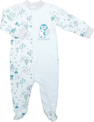 Комбинезон унисекс Фламинго р.68 ментоловый 647-007 