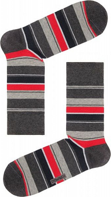 Шкарпетки чоловічі Conte DW Happy 15с-23СП 056 р. 27 сірий із бордовим