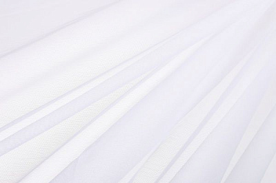 Ткань тюлевая сетка-снежок 300 см молочная 