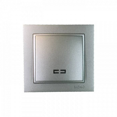 Выключатель одноклавишный Mono Despina с подсветкой антрацит 102-242425-101