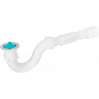 Сифон для поддона ScandiSPA трубчатый с прямым выпуском 1 1/2 "* 40/50 и гофротрубой П 1055