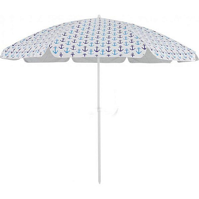 Зонт пляжный Indigo FNB-200-01PTWS белый якорь 2,5 м