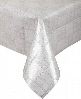 Скатертина Квітка 140x240 см сріблястий Dariana